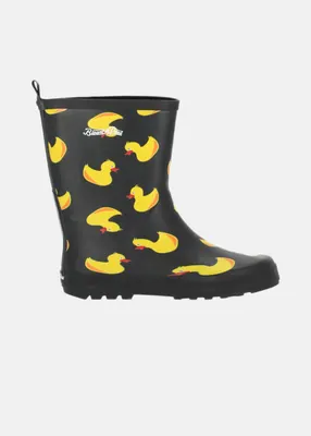 Blount & Pool Duckling Rubber Boot Jr Black Yellow Duck