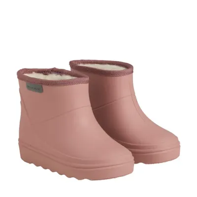 En Fant Korta Fodrade Stövlar Solid Rosa